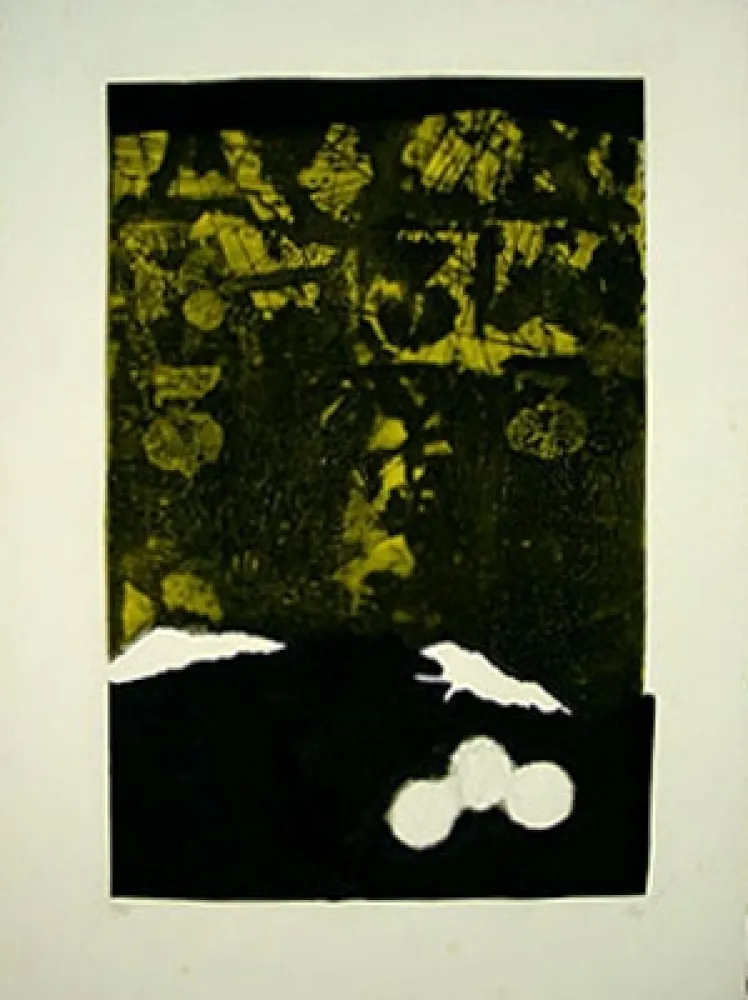 Radierung Clavé - BLEU ET NOIR