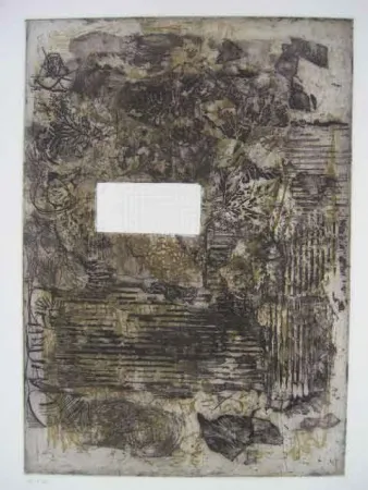 Radierung Clavé - FEUILLES