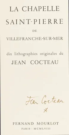 Illustriertes Buch Cocteau - La Chapelle Saint-Pierre de Villefranche-sur-Mer, Mourlot 1958