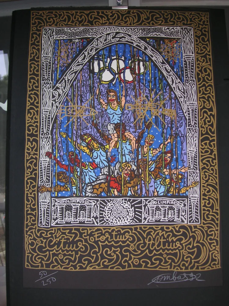 Lithographie Combas - JO BARCELONA