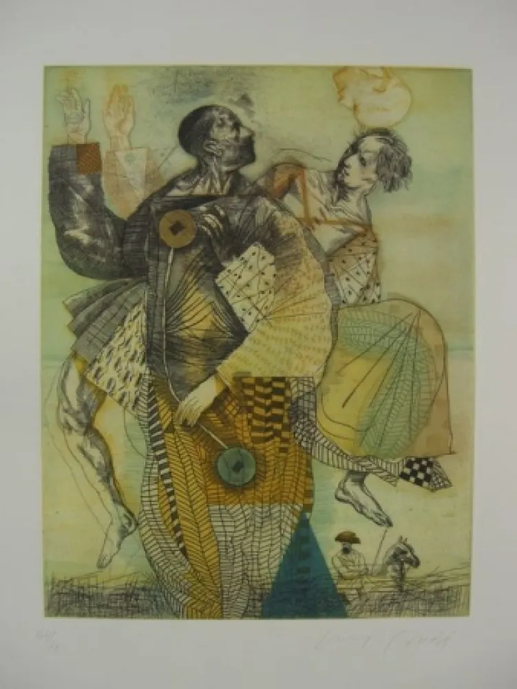 Radierung Condé - AMANECER DEL CABALLISTA