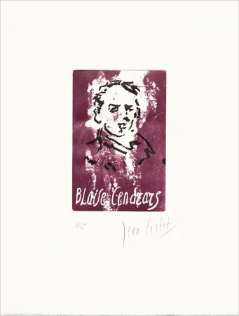 Radierung Cortot - Blaise Cendrars