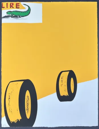 Lithographie Cucchi - Enzo Cucchi (1949) - Lire - Color lithograph on wove paper - 2001