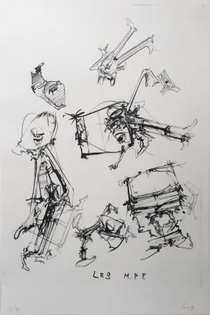 Lithographie Dado - Les Méchantes Petites Fées