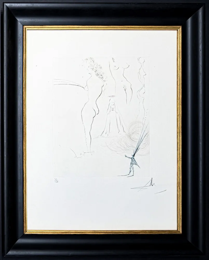 Kaltnadelradierung Dali - Femmes surréalistes