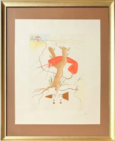 Kaltnadelradierung Dali - Le Téléphone (The Telephone)