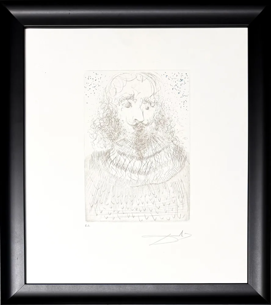 Stich Dali - Salvador Dalí (1904–1989) - Shakespeare - Drypoint etching on Rives Paper - 1968