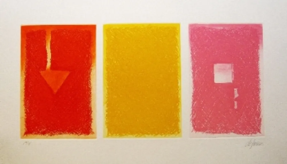 Radierung Und Aquatinta De Juan - Triptica en color II