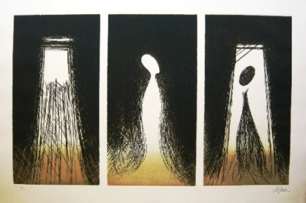 Radierung Und Aquatinta De Juan - Triptico