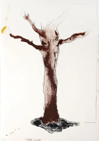 Lithographie Dine - Tree Lamp