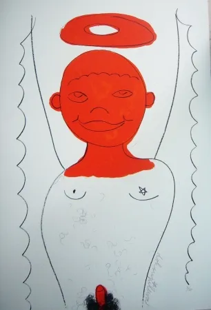 Lithographie Dokoupil - Petit ange