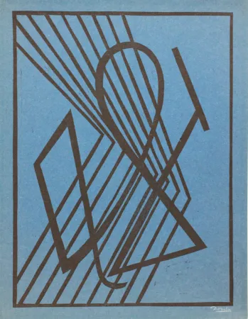 Linolschnitt Domela - Der Leser (The reader)