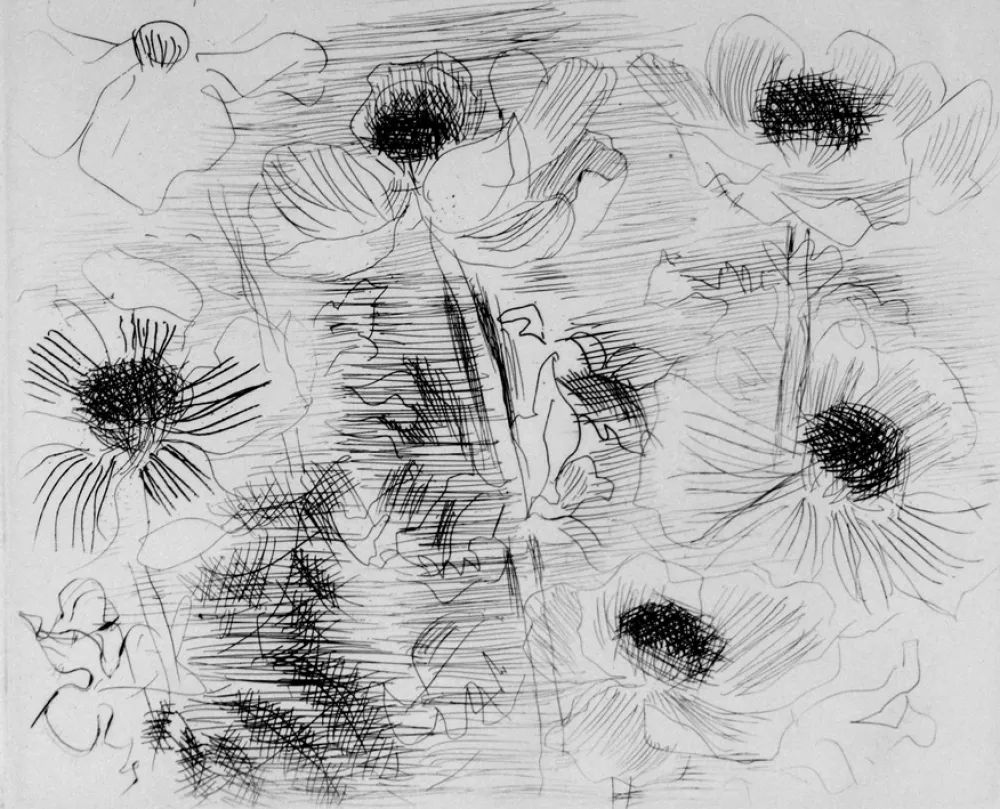 Radierung Dufy - Anemones