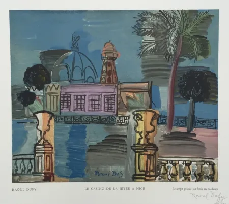 Holzschnitt Dufy - Le Casino de la Jetée à Nice