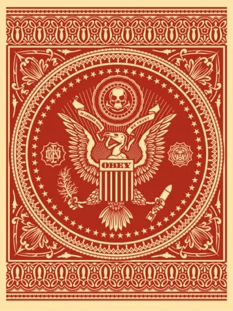Siebdruck Fairey - Presidential Seal Red 