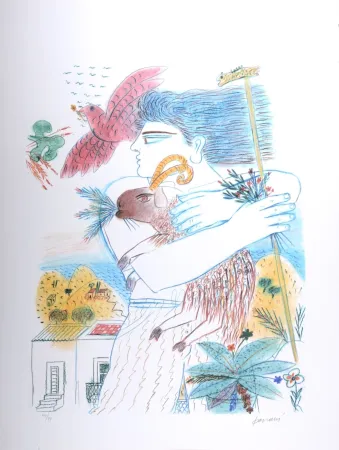 Lithographie Fassianos - Pan