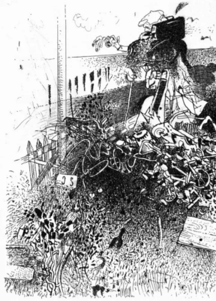 Radierung Ferroni - Il fuggiasco