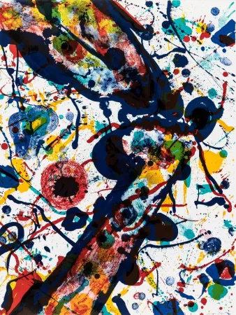 Lithographie Francis - Untitled (Poèmes dans le ciel) L 269