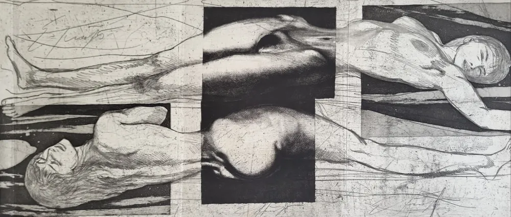 Radierung Fuchs - EVA Triptychon