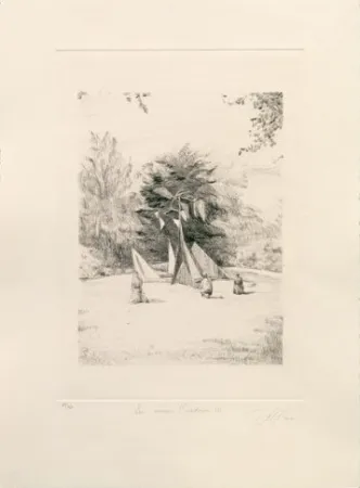 Kaltnadelradierung Gamarra - Los nuevos Oradores III