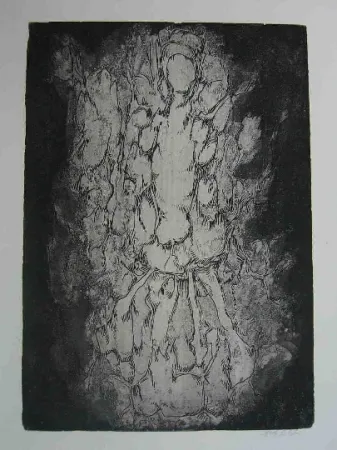 Radierung Gillet - Nymphe des rats