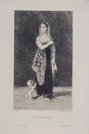 Radierung Goya - La Belle-Fille de Goya