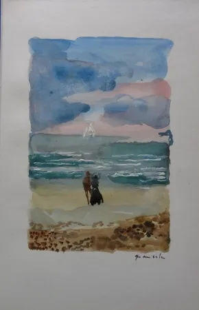 Keine Technische Grau Sala - Couple face à la mer