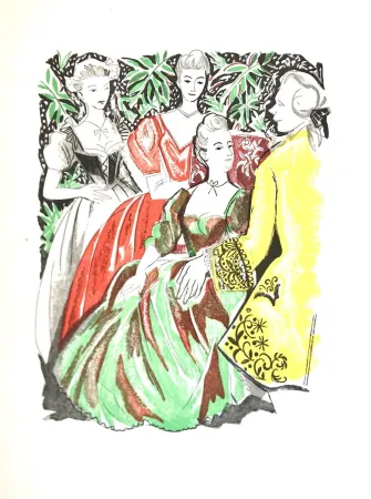 Holzschnitt Grau Sala - Théâtre de Marivaux