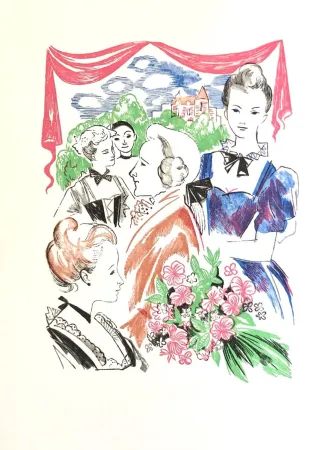 Holzschnitt Grau Sala - Théâtre de Marivaux