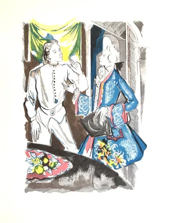 Holzschnitt Grau Sala - Théâtre de Marivaux