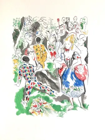 Holzschnitt Grau Sala - Théâtre de Marivaux