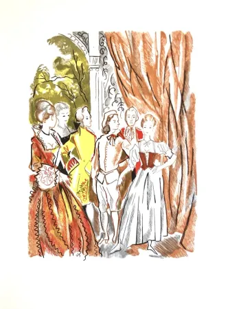 Holzschnitt Grau Sala - Théâtre de Marivaux