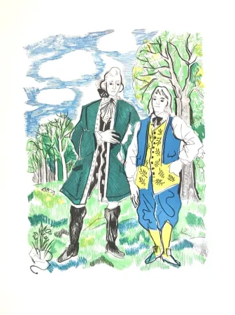 Holzschnitt Grau Sala - Théâtre de Marivaux