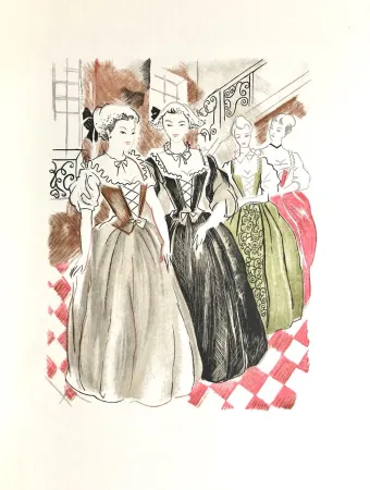 Holzschnitt Grau Sala - Théâtre de Marivaux