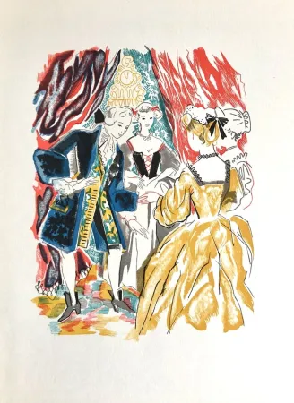 Holzschnitt Grau Sala - Théâtre de Marivaux