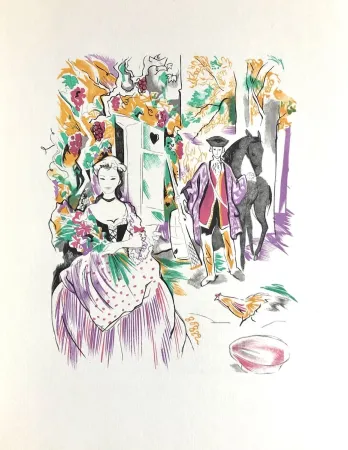 Holzschnitt Grau Sala - Théâtre de Marivaux