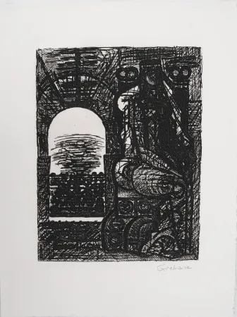 Radierung Gromaire -  Macbeth: Lady Macbeth