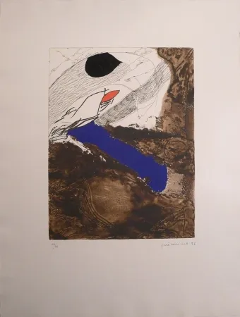 Radierung Guinovart - Blau i Terra