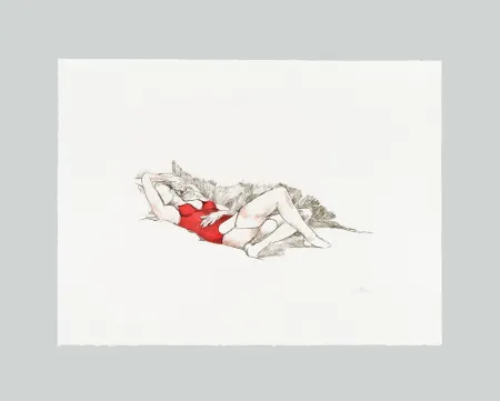 Radierung Und Aquatinta Guttuso - L'amante