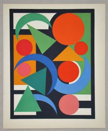 Siebdruck Herbin - Composition Oiseau