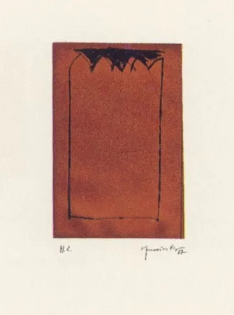 Aquatinta Hernandez Pijuan - Catedral ocre