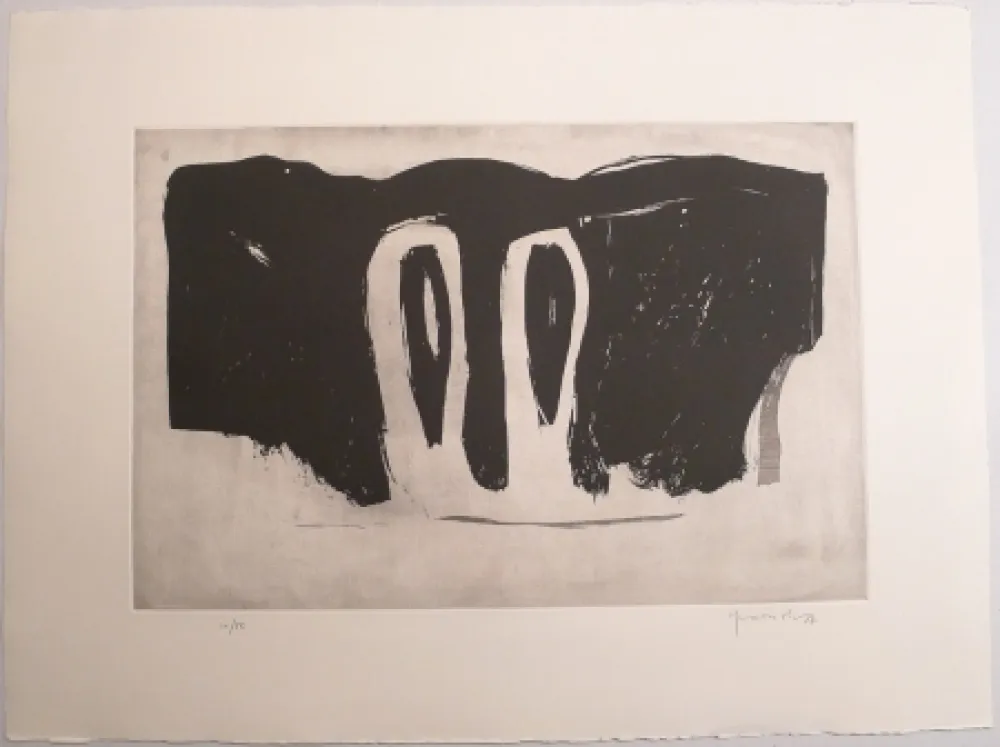 Aquatinta Hernandez Pijuan - Xipres en el Paissatge