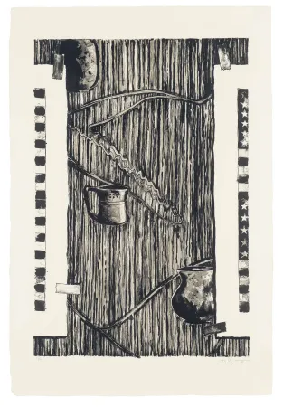 Lithographie Johns - Ventriloquist