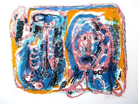 Lithographie Jorn - Tendresse Ratée