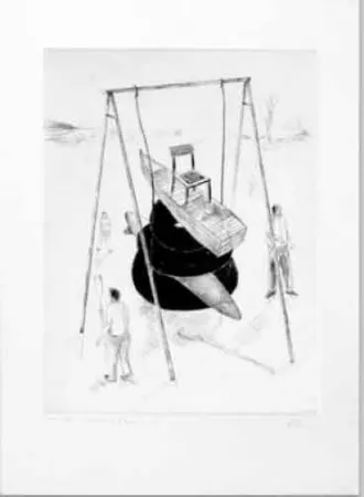 Radierung Kcho - Ideas En Conflicto