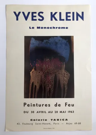 Plakat Klein - Le monochrome Peintures de feu / Galerie Tarica