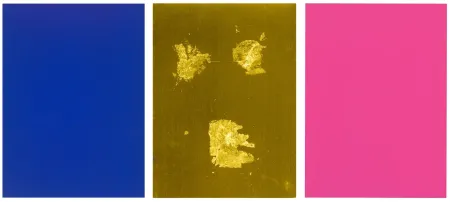 Siebdruck Klein - Monochrome und Feuer (Krefeld Triptych)