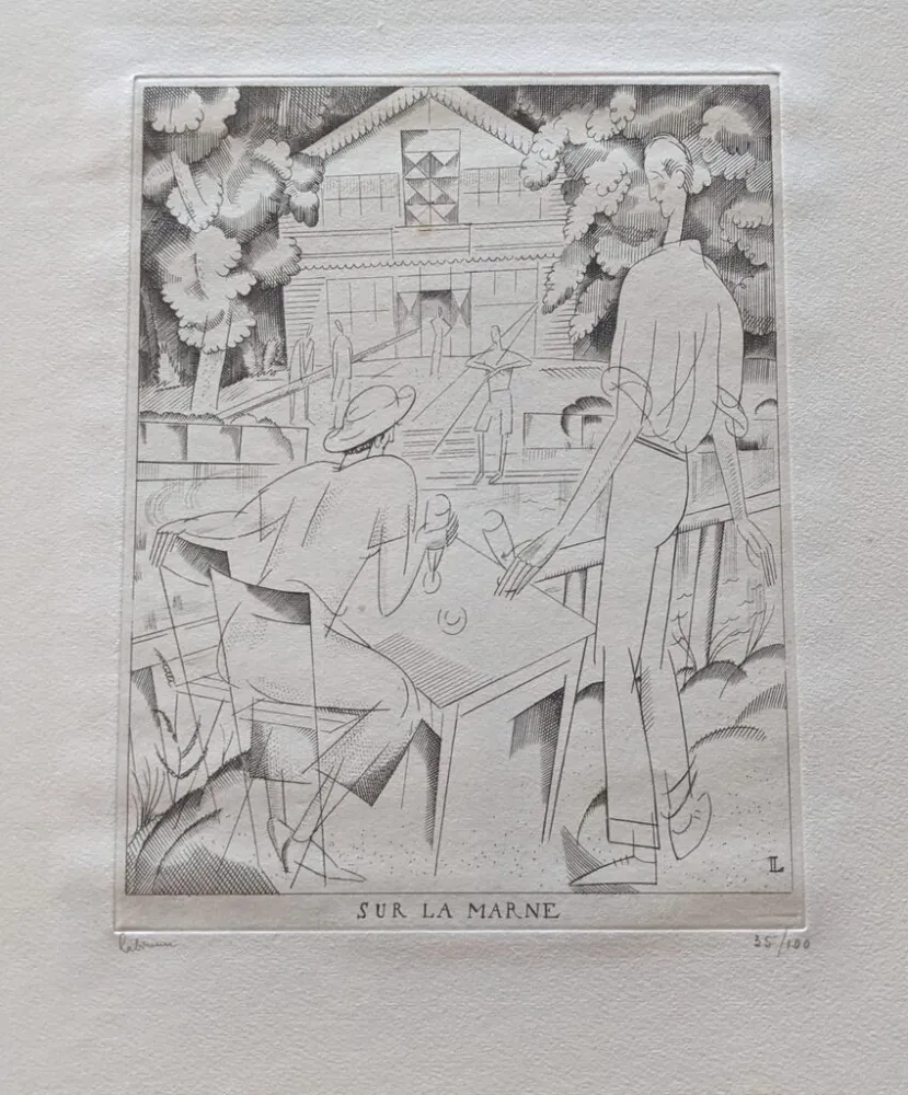 Radierung Laboureur - Sur la Marne