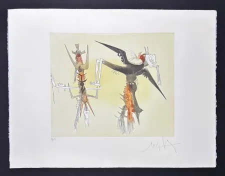 Stich Lam - Wifredo Lam (1902 - 1982) - Untitled - Aquatint etching on Arches paper - 1979
