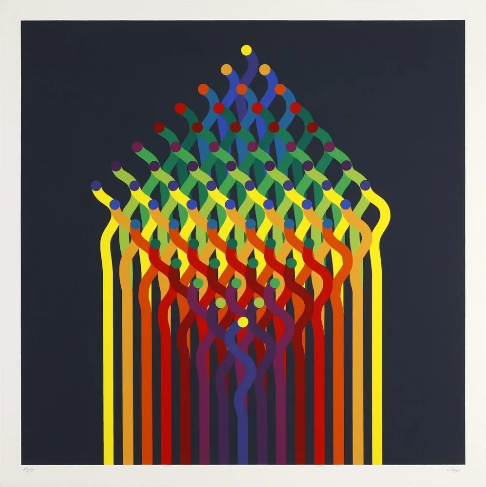 Siebdruck Le Parc - Julio Le Parc (1928) - Coloured screen print on paper - 1997